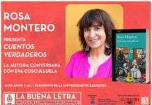 Rosa Montero conversará el lunes en Zaragoza sobre su última publicación, ‘Cuentos verdaderos’