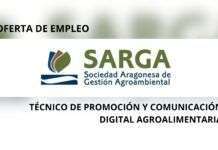 SARGA oferta un puesto de Técnico/a de Promoción y Comunicación Digital Agroalimentaria