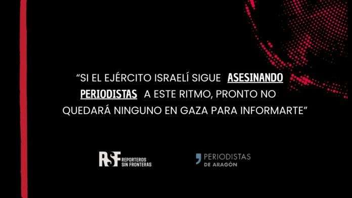 Periodistas de Aragón alza la voz contra los ataques a compañeros de profesión en Gaza