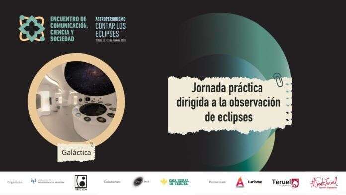 Cartel de la jornada en Galactica del I Encuentro de Comunicación, Ciencia y Sociedad (2)
