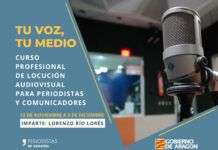 Periodistas de Aragón organiza un curso de locución audiovisual con Lorenzo Río